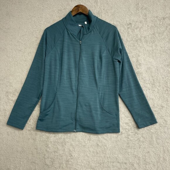 NWOT 32 Degrees Heat Women's L Active Sweatshirt  Full-Zip Mock neck Lightweight - Picture 1 of 5